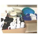 TWO BOXES PLASTIC KITCHEN STORAGE FREEZER