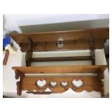 TWO WOOD SHELVES