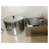 STOCK POT, PLATES, NORDIC WARE POT, MISC