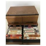 VHS STORAGE CASES FULL OF VHS