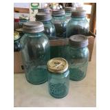 OLD BLUE BALL MASON JARS