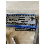 THREE SETS RACHETS & SOCKETS, MISC SOCKETS