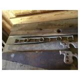TWO LEVELS - ONE WOOD, ONE METAL, OLD SAWS