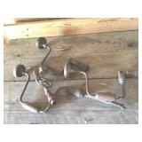 ANTIQUE HAND DRILLS, WOOD KNOBS