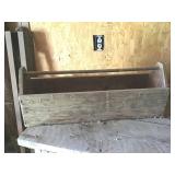 WOOD TOOL BOX, MISC PIECES