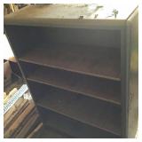 METAL CABINET WITH WOOD SHELVES