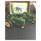 TWO JOHN DEERE METAL TRACTORS