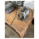 BELT SANDER/SIDE SANDER ON TABLE WITH ROLLERS