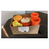 Tupperware containers, pitcher with lid, two sets Tupperware containers, pitcher with lid, two sets
