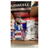 Misc plugs,batteries ,tape Misc plugs,batteries ,tape