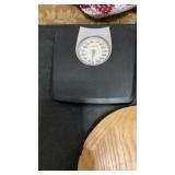 Scale, rotating shelf, soap, misc bathroom Scale, rotating shelf, soap, misc bathroom