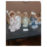 4 Sweetheart Porcelain Dolls 4 Sweetheart Porcelain Dolls