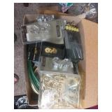 Misc knobs,wall hanger, mini screwdrivers, clock Misc knobs,wall hanger, mini screwdrivers, clock
