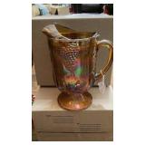 Iridescent amber pitcher Iridescent amber pitcher
