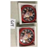 2 Santa Clocks 2 Santa Clocks