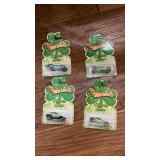 4 hot wheels clover cars, 4 hotwheels Easter 4 hot wheels clover cars, 4 hotwheels Easter