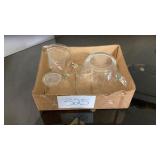 Three glass measuring bowls/cup Three glass measuring bowls/cup