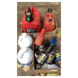 Gas cans, gas treatment, bleach,anti freeze Gas cans, gas treatment, bleach,anti freeze