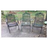 3 patio chairs 3 patio chairs