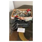 Box of miscellaneous plastic cooking utensils as Box of miscellaneous plastic cooking utensils as
