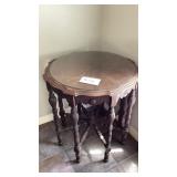 28in Wooden table w/glasstop 28in Wooden table w/glasstop