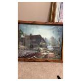 26in x 32in lake painting, 22in by 18in peak cola 26in x 32in lake painting, 22in by 18in peak cola