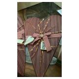Two Valentine's Day hanging heart decor, fake Two Valentine's Day hanging heart decor, fake