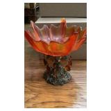 Vintage summit art acanthus leaf compote glass Vintage summit art acanthus leaf compote glass