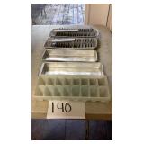 2 vintage Sears ice trays, 2 vintage rectangle 2 vintage Sears ice trays, 2 vintage rectangle
