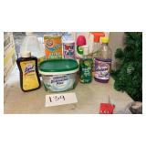 Box of misc cleaning supplies-see pictures for Box of misc cleaning supplies-see pictures for