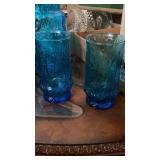 Anchor hocking rainflower blue iced tea glasses Anchor hocking rainflower blue iced tea glasses