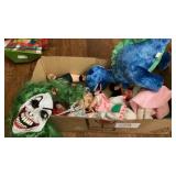 Box of dolls makes, camo chair, army drone toy, Box of dolls makes, camo chair, army drone toy,