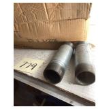 19 Galvanized Pipe Nipples, 1-1/2ï¿½ï¿½ x 6ï¿½ï¿½