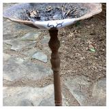Cast Iron Birdbath with Bird Accent