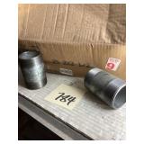 21 Galvanized Nipples, 2.5 Inches