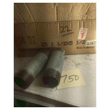 20 Galvanized Pipe Nipples, 1-1/2 x 5 Inches