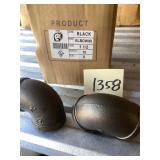 10 Black 1 1/2 Inch Elbow Fittings