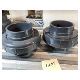Two GF High-Strength PVC Valves