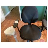 Office Chair and White Stool Set