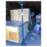 Black Torchiere Floor Lamp with Cord