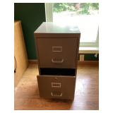 Two-Drawer Metal Filing Cabinet