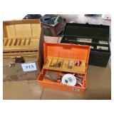 Three Vintage Fishing Tackle Boxes