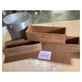 Vintage Wooden Cheese Boxes