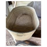Galvanized Metal Wash Tub with Handles