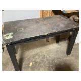 Wooden Work Table with Rollers