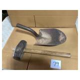 Heavy-Duty Shovel and Hammer Set
