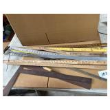 9 Yard Sticks and Metal Clamp