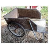 Wooden Hand-Pull Garden Cart