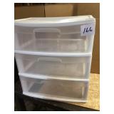 Three-Drawer Plastic Storage Unit
