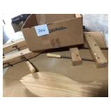 Two Wooden Clamps and Fish Cutouts Lot